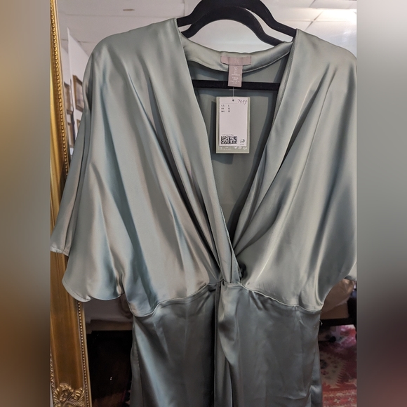 Satin Draped Dress - Picture 7 of 9